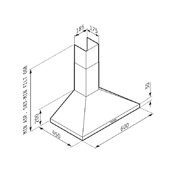 Aporrofitiras Tzaki Pyramis Tetragni Mavro 90cm